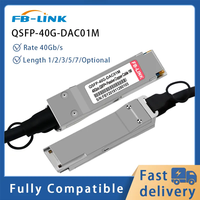 Vente chaude 40G DAC Câble 1m 2m 3m 5m 7m QSFP + vers QSFP + Câble empilable à connexion directe Câble 40Gbps en cuivre Compatible avec Cisco