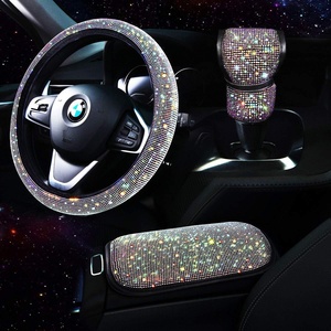 Funda <span class=keywords><strong>de</strong></span> Volante <span class=keywords><strong>de</strong></span> Coche con Diamantes, Diseño Moderno, Universal <span class=keywords><strong>para</strong></span> <span class=keywords><strong>Mujer</strong></span>, Compatible con OLIVER, Cristales Brillantes, <span class=keywords><strong>para</strong></span> las Cuatro Estaciones - Product Image 2