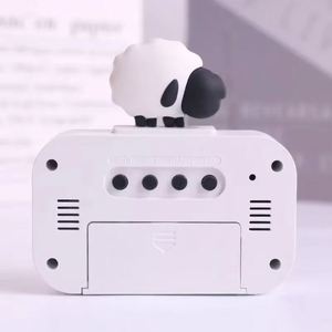 <b>LED</b> Electronic Smart Cartoon Digital Alarm <b>Clock</b> LCD Display Snooze Function Battery Operated for Studying Time Management - Product Image 4