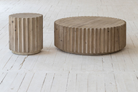 Meubles boho de maison ancienne meubles de salon en pin recyclé table d'appoint table d'appoint chaises en bois tabouret rond en bois