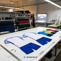 Seragam Sepak Bola Kustom Cetak Grosir Aiju Musim Panas, Set Jersey Cepat Kering dan Bernapas, Perlengkapan Tim, Seragam Latihan dan Pertandingan Pria