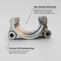 Support de selle en fonte ductile GGG50 sur mesure avec couvercle de roulement – Services de fonderie de précision pour équipements mécaniques