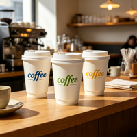 Gobelets à café en papier kraft à double paroi avec couvercles, logo personnalisé, 8oz 12oz 14oz 16oz 20oz, pour café à emporter, boissons chaudes