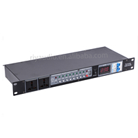 Secuenciador de Energía VS308 de 8+2 Tomas con Control de Temporización de Conmutación Secuencial, Pantalla LCD de Voltaje y Sistema de Interruptor de Circuito