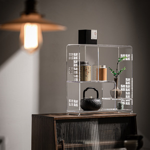 Acrylic <b>Desktop</b> Tea Set Storage Rack Teapot Display <b>Shelf</b> For Tea Ceremony Accessories - Product Image 1