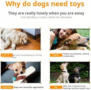 Jouets à mâcher pour chiens, mignons, durables et indestructibles, en peluche interactive de luxe, avec couineur, 39x15cm, modèles Loups, Lions, Éléphants - Vente en gros usine - Product Image 6