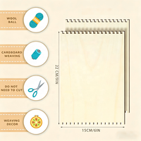 Kit de tissage en bois 18 pièces pour débutants, métier à tisser à encoches, outils de tissage de paniers pour enfants et adultes, pour la crochet, le tricot et la couture