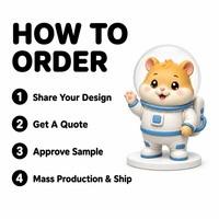 Figurine d'astronaute hamster spatial en vinyle personnalisée, statue chibi de collection, jouet mignon OEM ODM avec casque pour cadeau, vente en gros, boîte mystère