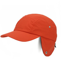 Personnalisé votre Propre Conception Logo De Luxe Distressed Casquette De Baseball Hiver Chaud Earflap Orange Baseball Chapeaux