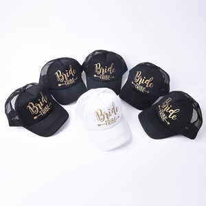 Gorra de béisbol de malla tipo trucker para novia con letras doradas y <span class=keywords><strong>flecha</strong></span>, para boda - Product Image 2