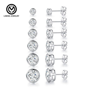GE53 Korean Trendy Cubic Zircon CZ Stud <strong>Earrings</strong> 925 Sterling Silver <strong>Square</strong> <strong>Diamond</strong> Hypoallergenic <strong>Earring</strong> for Women Men Jewelry - Product Image 6