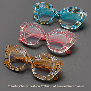 Nouveau design <span class=keywords><strong>femme</strong></span> lunettes bloquant la lumière bleue lunettes à la mode à rayons bleus pour réduire la fatigue oculaire lunettes de myopie décoratives - Product Image 2