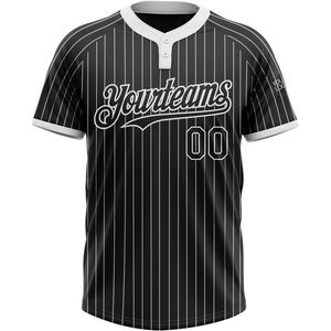Maillot de baseball personnalisé à rayures unisexe pour adulte – Nom et numéro d'équipe personnalisables, évacuation de l'humidité, vêtements de softball sublimés - Product Image 3