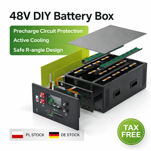PL Stock - Soportes para Cajas de Baterías de 48V con Enfriamiento Activo y Disyuntor JK V19 BMS de 200A para Sistemas de Almacenamiento de Energía Doméstica DIY - Product Image 1