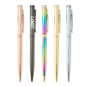 Bolígrafos Retráctiles Personalizados de Metal para Negocios, Oficina y Regalos, Tinta Negra Mediana de 1.0 mm, Colores Arcoíris - Product Image 1