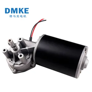 DMKE 76mm 45W 50W 65W 75W 95W 150W 260Wブラシギア直角ドアオープン12V24Vガレージドア用DCウォームギアモーター