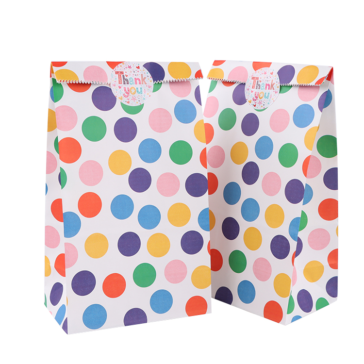 luxury Custom Recycle food packing bread kraft paper bag with Printed