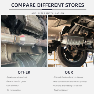 ตัวเร่งปฏิกิริยาแบบตรงรุ่น EPA สำหรับ <span class=keywords><strong>Toyota</strong></span> Prius 1.8L ปี 2010-2015 ท่อไอเสียขนาด 2 นิ้ว พร้อมแผ่นกันความร้อน 17410-37160 รับประกันไม่มีรหัสข้อผิดพลาด CEL <span class=keywords><strong>P0420</strong></span> - Product Image 4