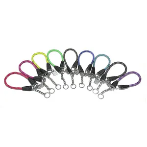 Wholesale LED Glow-in-the-dark Reflective Dog Collar Adjustable And Striped For Night Safety And Visibility.