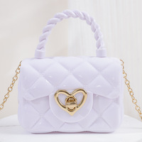 Sacs et Sacs à Main en Gelée Couleur Bonbon pour Femmes Filles, Mini Sac en Gelée Bandoulière Enfant avec Chaîne