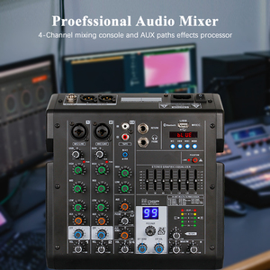 Voxfull Mdsp40 4-kanaals Stereo <span class=keywords><strong>Audio</strong></span> Mixer Console Met Usb/Xlr Ingangen En <span class=keywords><strong>Rca</strong></span> Uitgangen Voor Thuis Karaoke - Product Image 5