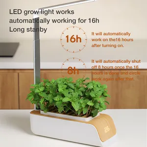 Система выращивания гидропоники для внутреннего сада: регулируемый по высоте набор для сада с травами в помещении со светодиодной подсветкой и автоматическим таймером