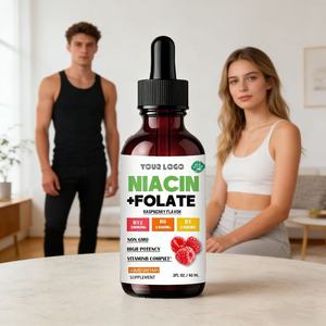 טיפות נוזליות של ויטמין B12 ו-B6 בעוצמה גבוהה, תוסף תזונה נוזלי ויטמין <span class=keywords><strong>B</strong></span> קומפלקס, תוצרת OEM, חלאל. - Product Image 1