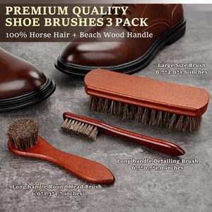 Kit d'entretien complet pour chaussures en cuir pour hommes - Ensemble de 15 pièces avec savon à cuir, huile de vison, 3 polissons et 3 brosses - Product Image 6