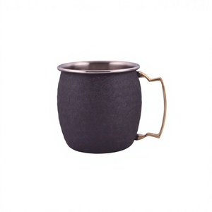 Stainless Steel Moscow Mule Mug with Gold Plated Crocodile <b>Copper</b> Hot Sale Office <b>Cup</b> with Gold Handles Plated by Gold - Product Image 1