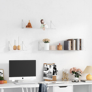 First Color Acrylic Wall-Mounted Shelf Rectangle Multipurpose <b>Storage</b> For Bathroom Living Room <b>Kitchen</b> Toy <b>Rack</b> Invisible Design - Product Image 4
