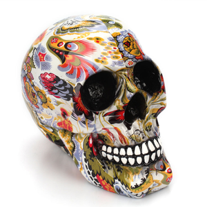 Su misura di Alta Qualità intagliato a mano variopinta del cranio della decorazione della casa del cranio decorazione di natale del partito di halloween della resina del cranio del fantasma - Product Image 2