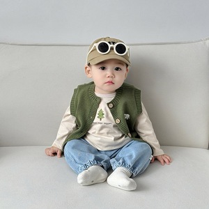 <span class=keywords><strong>Gilet</strong></span> en tricot pour garçons de style coréen, vêtements d'extérieur pour bébés, printemps automne - Product Image 4