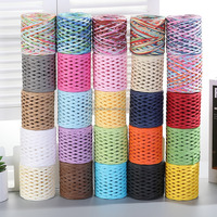 200 mètres de rouleau décorer remplissage boîte cadeau emballage chaîne torsadée rayonne raphia fil papier