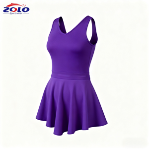 เทรนด์ใหม่ชุดใส่เล่นกีฬาในยิมเล่นเทนนิสชุดเล่นกีฬาแขนกุดผ้ายืดหยุ่นสูงสำหรับเล่นฟิตเนสเล่นโยคะและฝึกซ้อมในยิม - Product Image 2