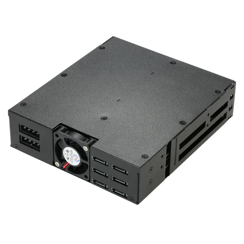 6 Bays Mobile Backplane Support External 2.5'' SATA HDD SSD Hard Drive Enclosure with Cooling Fan Locker Hot-swap 6Gbps