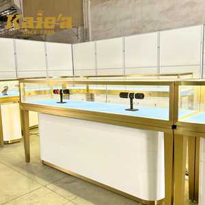Vetrina di vetro di lusso personalizzata vetrina di gioielli vendita gioielleria Interior Design Cabinet gioielli centro commerciale bancone chiosco gioielli - Product Image 6