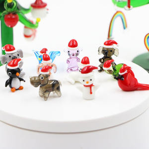 ชุดเครื่องประดับคริสต์มาสแก้วทำมือลายมูราโน่ขนาดเล็กหลากหลายแบบ สำหรับตกแต่งวันหยุดคริสต์มาส - Product Image 2