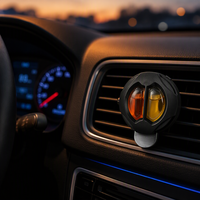 Désodorisant de voiture de luxe à double parfum Papier de luxe en plastique moderne avec diffuseur de membrane de parfum orange de longue durée
