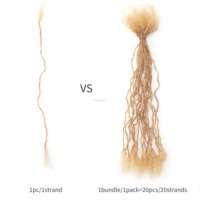27 #   Extensions de cheveux dreadlocks bouclées blondes interlockées de 12 pouces (0,1 cm) faites à la main – Vente en gros Anna Factory