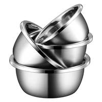 FTS Ensemble de saladiers en acier inoxydable 304 personnalisés de haute qualité Grand bol mélangeur de restauration en métal réutilisable pour bassin de restaurants