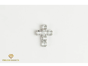 Collar con Colgante de Cruz de Diamantes Naturales Certificados por IGI, de Lujo y Alta Gama, para Él y Ella, Elaborado con Diamantes Redondos, Joyería Fina - Product Image 3