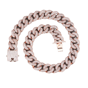 Gelang strass мal <span class=keywords><strong>mikro</strong></span> pavimenta lan kalung 18 mm jembare mawar placcatura emas - Product Image 1