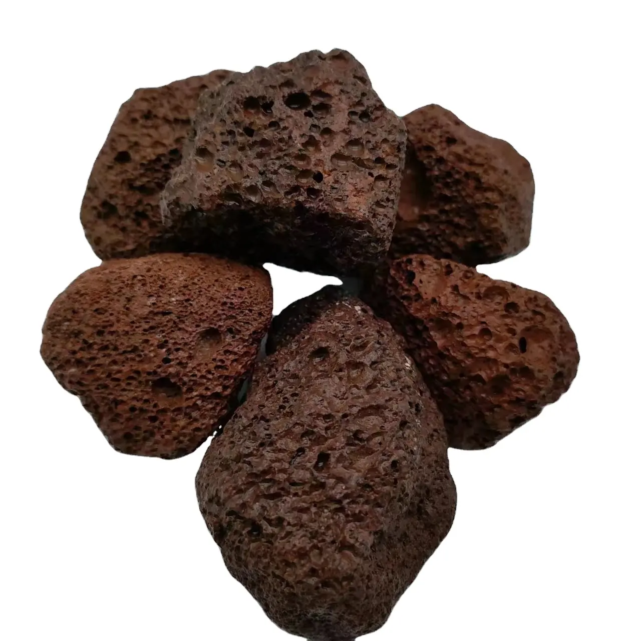 Pedra vulcânica natural preta de 3-5 cm, pedra de lava vulcânica, preço por tonelada