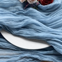 Nouveau chemin de table en tulle bleu poussière, décoration de mariage 2022
