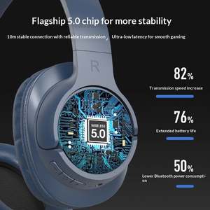 หูฟังไร้สาย OEM บลูทูธ แบบครอบหู สำหรับเล่นเกม เสียงสเตอริโอ HIFI หูฟังสำหรับเล่นเกม หูฟังไร้สาย OEM - Product Image 6