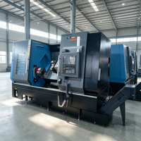 Tour CNC à banc incliné TCK700 avec système Fanuc, tourelle servo-hydraulique à 12 stations, bras de réglage d'outils Renishaw, contre-embout rotatif interne