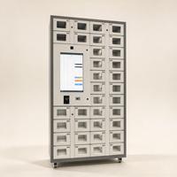 Casier intelligent pour la distribution de petits articles, casiers lumineux intégrés, gestion des actifs, développement logiciel SDK/API, 38 emplacements, RS485