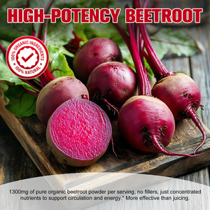 SOLOTREE Bio-Pflanzenextrakt Rote-Bete-Kapseln Nahrungsergänzungsmittel OEM Private Label 1300mg Rote-Bete-Pulver-Kapseln - Product Image 2