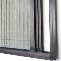 Moustiquaire plissée en zigzag pour fenêtre, en maille de polyester, pliable et rétractable, anti-insectes et anti-moustiques, type accordéon