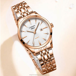 <span class=keywords><strong>Montre</strong></span> pour femme en alliage <span class=keywords><strong>Cristiano</strong></span> Allen, étanche 3 ATM, mouvement à quartz, calendrier, bracelet en acier inoxydable, verre à aiguilles, tendance - Product Image 3